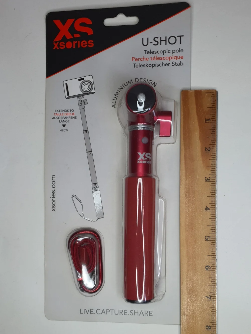 U-Shot Red Telescopic Camera Monopod NWT